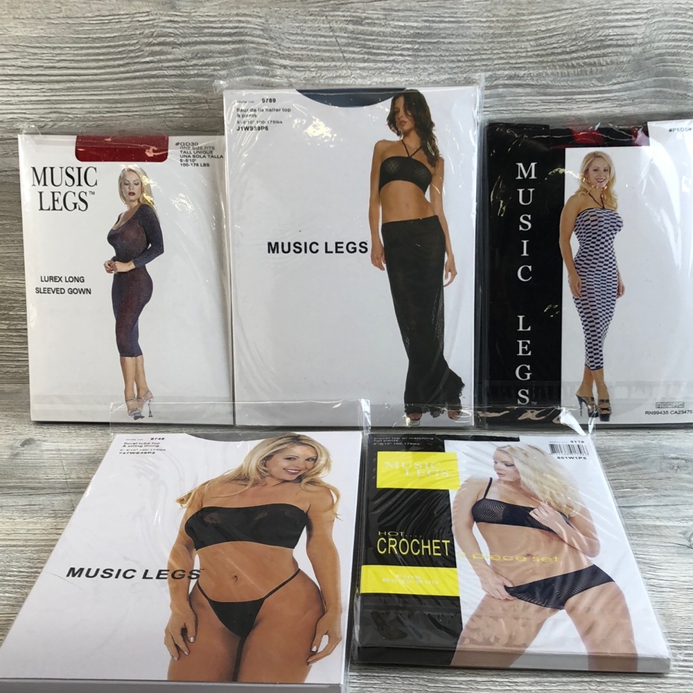 Music Legs Lingerie Lot of 5 Outfits